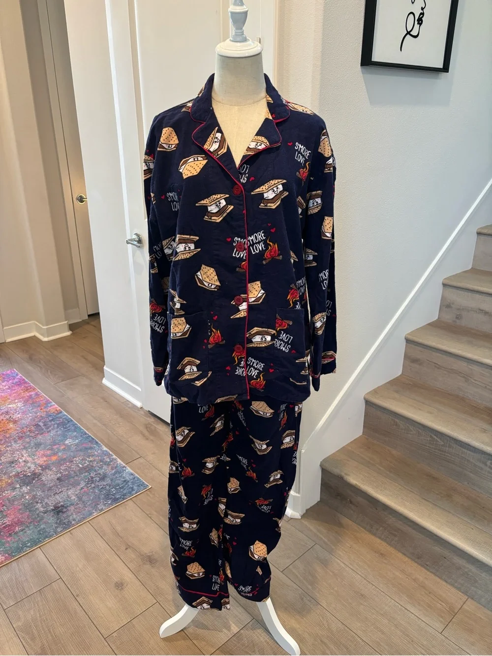 PJ SALVAGE S’mores Print Flannel Pajamas